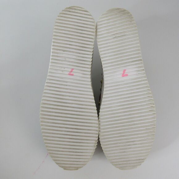 Steve Madden Platform Sneakers Womens Sz 9 B Slick P Floral Pearl Type Studs - Picture 9 of 10
